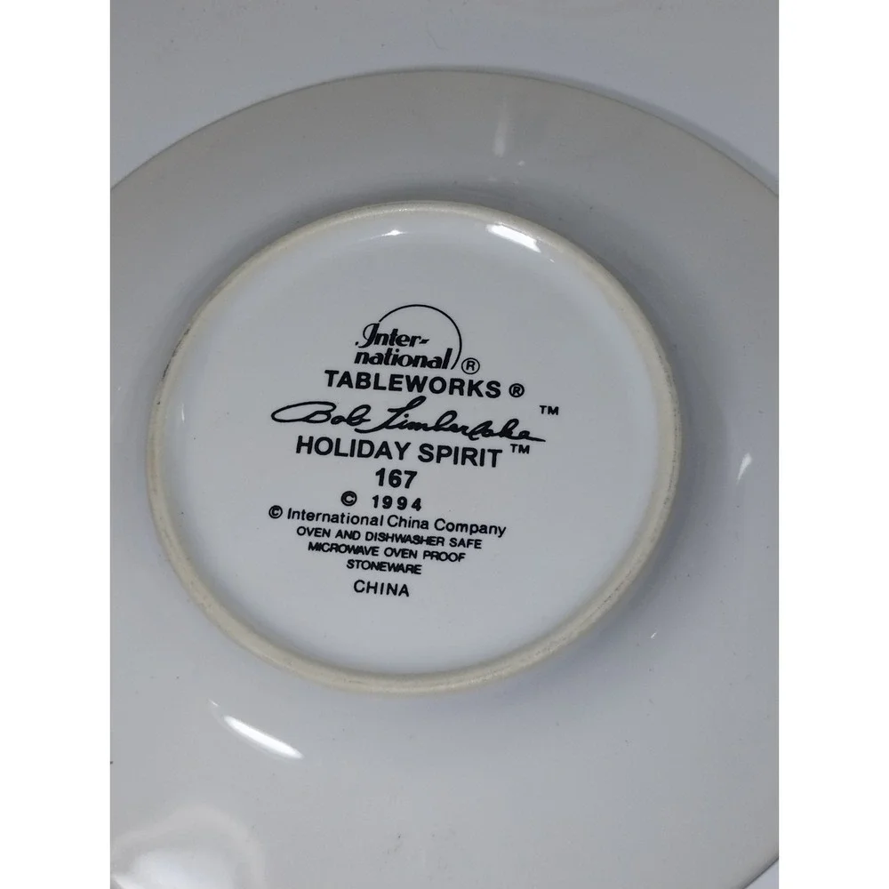 International Tableworks Bob Timberlake Holiday Spirit 1994 Plates Cups Saucers